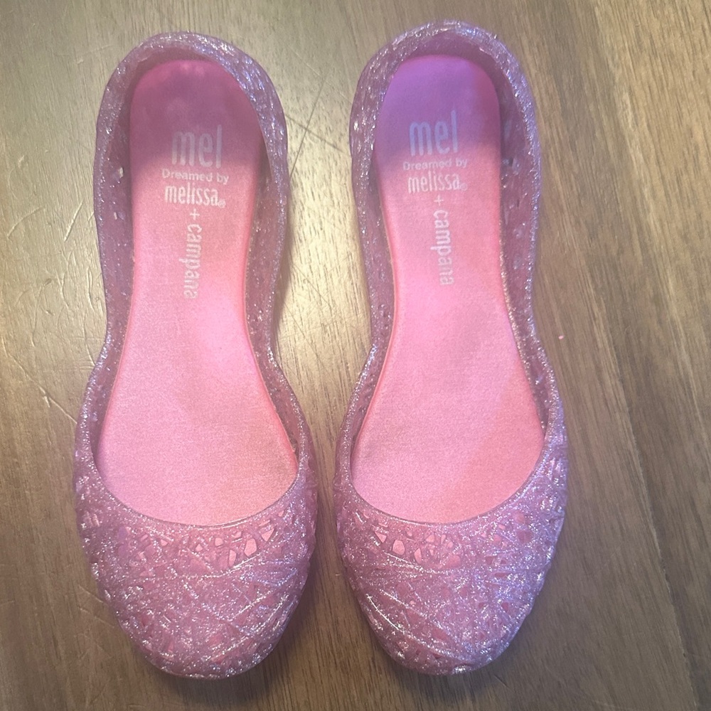 Mel by Melissa Sparkly Pink Kids Dress Shoes